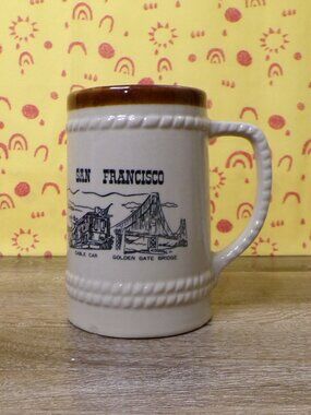 Vintage San Francisco Ceramic Souvenir 16 Oz Stein Mug